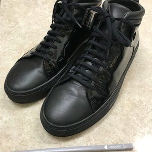 Black patent lace up high top
